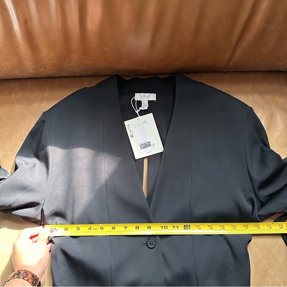 COS Atelier NWT The Draped Waist Blazer mulberry silk jacket tuxedo designer - Picture 8 of 15